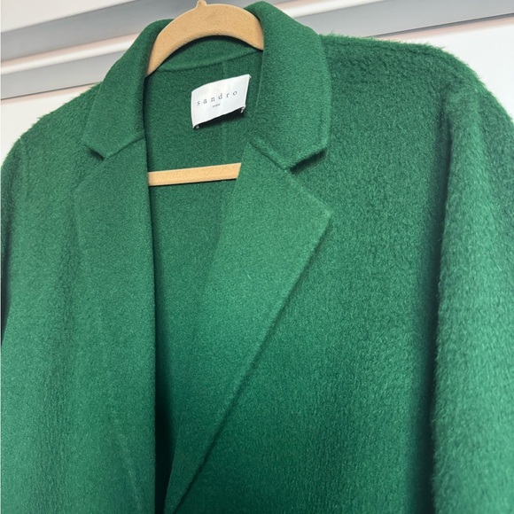 Sandro Green Wool Coat - Picture 4 of 9